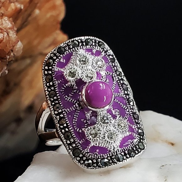 GG Unique Jewelry Jewelry - Solid Silver 925 Ring Genuine Phosphosiderite